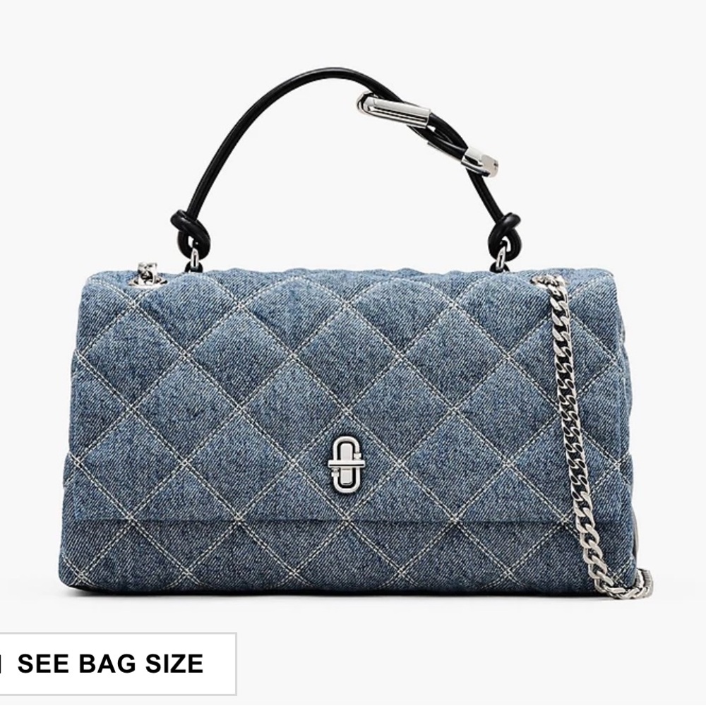 Marc Jacobs Quilted Denim Dual Convertible Shoulder Bag